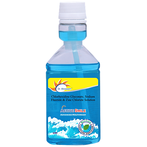 Dr. Morepen Active Smile Advanced Mouthwash With Mint, 150 ml  