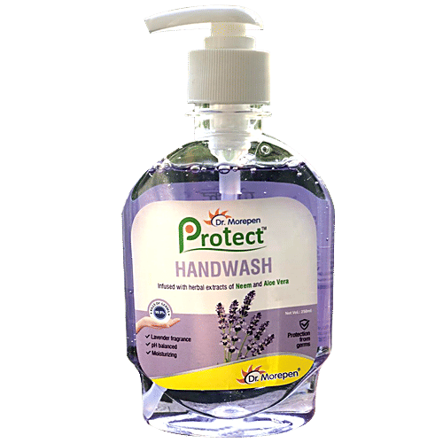 Dr. Morepen Protect Handwash Liquid With Lavender Fragrance, 250 ml  