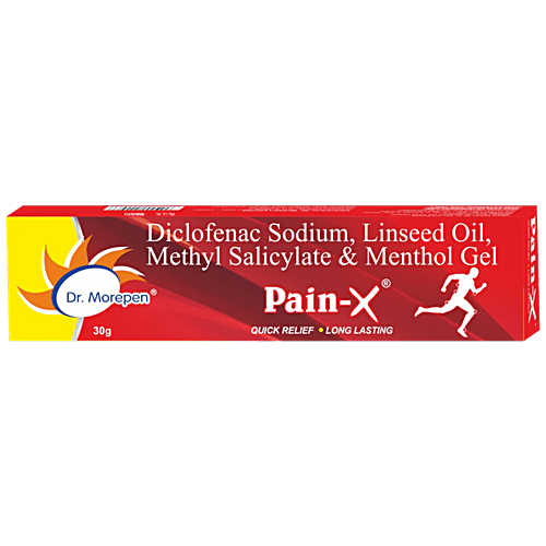 Dr. Morepen Pain-X Body Pain Relief Gel For Muscle, Joints, Knee, Neck & Back Pain, 30 g  