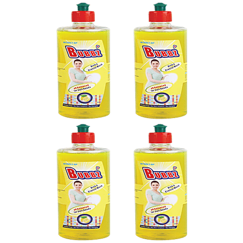 Intercorp Bubbz Antibacterial Dish & Crystal Wash Liquid Gel, 2 L (Pack of 4)