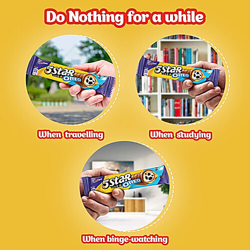 Cadbury 5 Star Oreo Centre Filled Chocolate Bar, 40 g