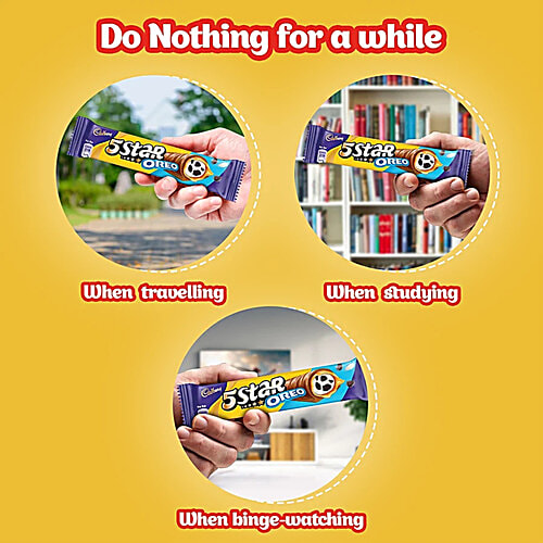 Cadbury 5 Star Oreo Centre Filled Chocolate Bar, 40 g