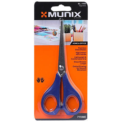 Buy Munix Scissor Ergonomic Handle, Comfortable Grip, SL1160, 152 mm Online at Best Price of