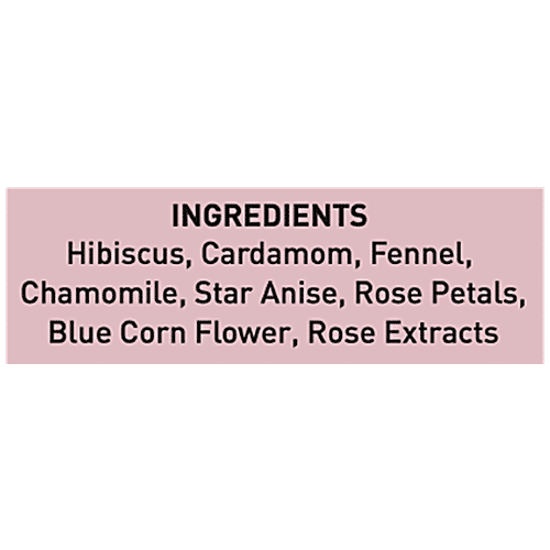 Vahdam Organic Hibiscus Rose Herbal Tea - Nourishing, Hydrating, Calming & Fragrant Rose, 30 g (15 Pyramid Bags x 2 g each)