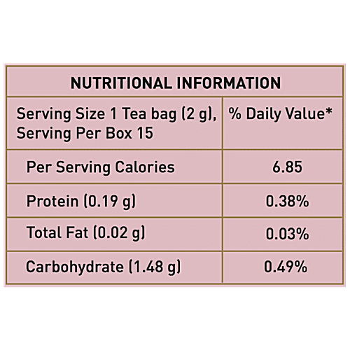 VAHDAM Herbal Tea - Organic Hibiscus Rose Herbal Tea, 30 g (15 Pyramid Bags x 2 g each) 