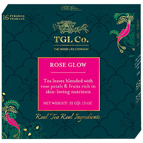 TGL Co. Rose Glow Tea, 32 g (16 Bags x 2 g each) 