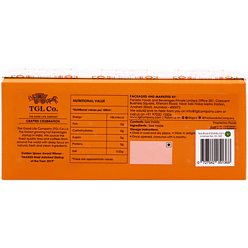 TGL Co. Crafted Celebrations Assorted Tea Gift Box, 30 g (2N x 15 g + 1 Tea Infuser) 