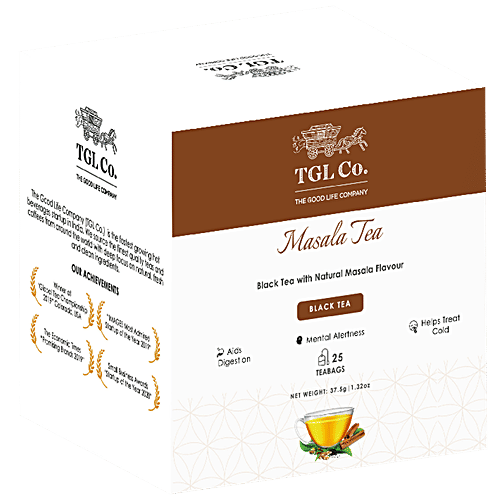 TGL Co. Pure Masala Chai Tea Bags, 37.5 g (25 Bags x 1.5 g each) 