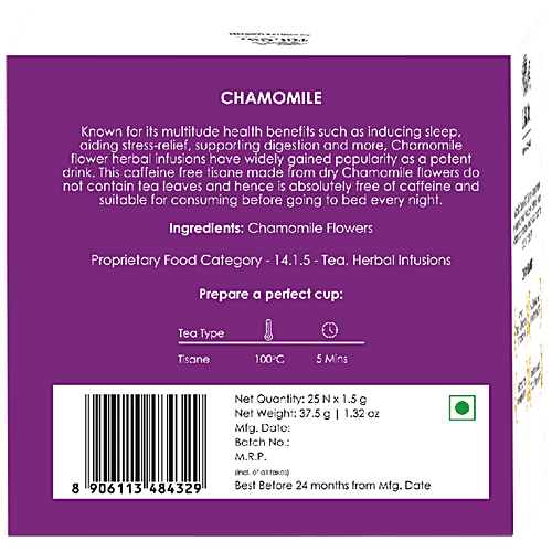 TGL Co. Chamomile Tea, 37.5 g (25 Bags x 1.5 g each) Dust Tea Bags