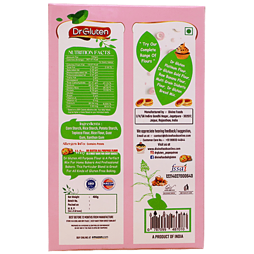 DrGluten All Purpose Flour - Gluten Free Maida Replacer, 400 g  