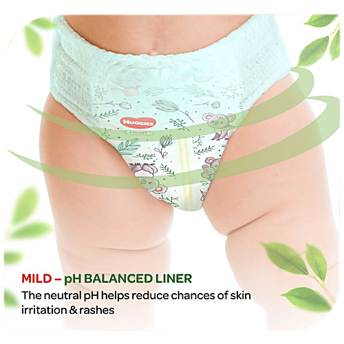 Huggies Nature Care Baby Diaper Pants - With 100% Organic Cotton, For Delicate Skin, Small, 82 pcs  