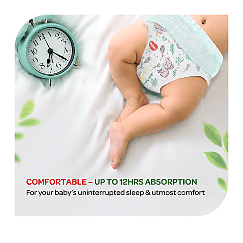Huggies Nature Care Baby Diaper Pants - With 100% Organic Cotton, For Delicate Skin, Large, 17 pcs