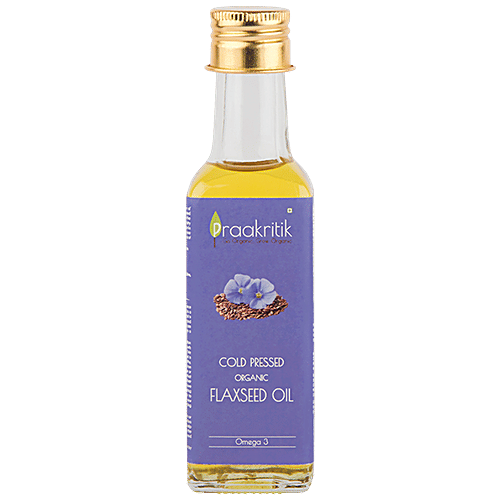 Praakritik Organic Cold Pressed Flax Seed Oil, 500 ml  