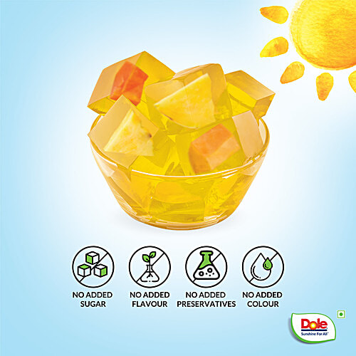 Buy DOLE Juice Gel+ Pineapple Jelly With Real Pineapple & Papaya Fruit Pieces, No Added Sugar