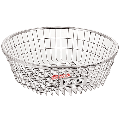 Hazel Utensils-Dish Drainer/Basket/Drying Rack - Round, Large, Stainless Steel, VR10246, 1 pc