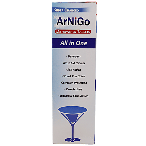 ARNIGO Dishwasher Tablets With Superior Gloss & Sparkling Agents, 500 g (25 Tabs x 20 g each)