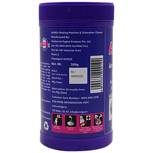 ARNIGO Dishwasher Cleaner & Descaler - Removes Lime Scale & Mineral Build Up, 250 g  