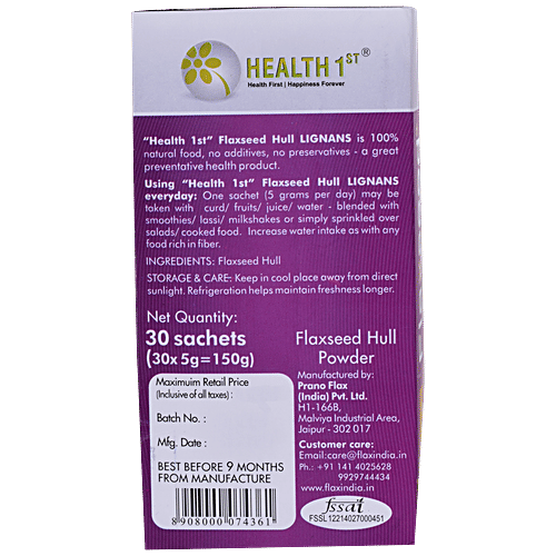 Buy Health 1st Flaxseed Hull Powder Lignans Online at Best Price of