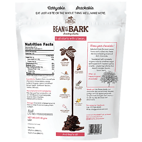 Bean To Bark Quinoa Crackle, 80 g Pouch 