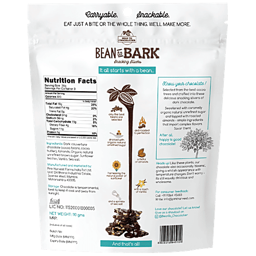 Bean To Bark Almond Crunch, 110 g Pouch 