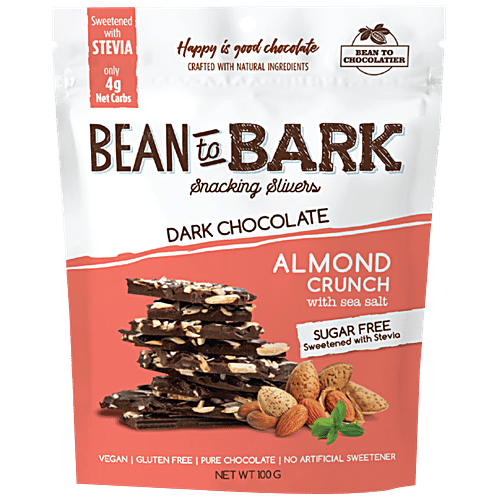 Bean To Bark Sugarfree Almond Crunch, 100 g Pouch 