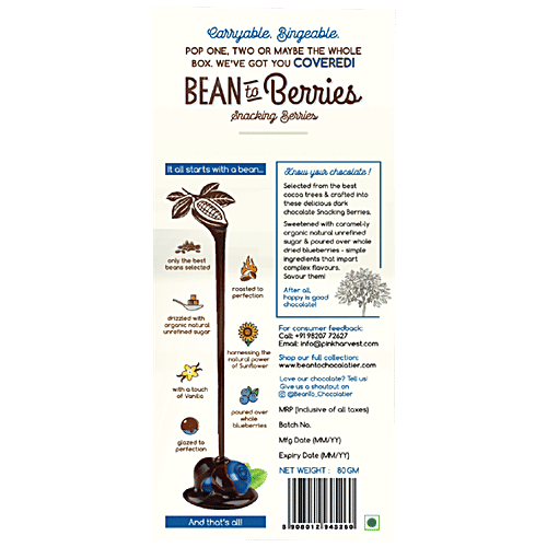 Bean To Berries Blueberry, 80 g Box 