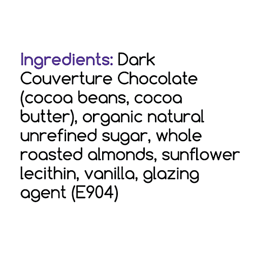 Bean To Nutters Dark Chocolate Almond, 80 g Box 