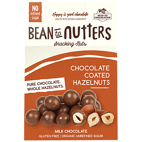 Bean To Nutters Milk Chocolate Hazelnut, 80 g Box 