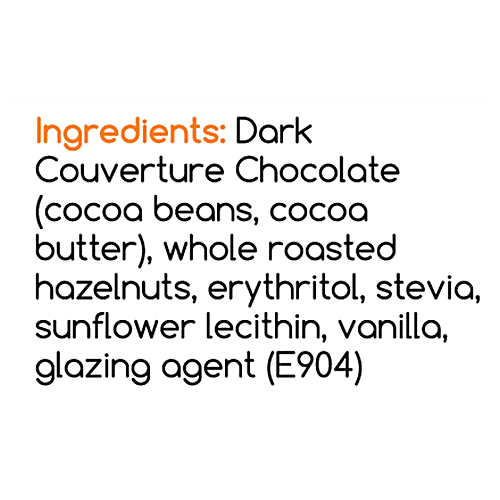 Bean To Nutters Sugarfree Chocolate Hazelnut, 80 g Box 