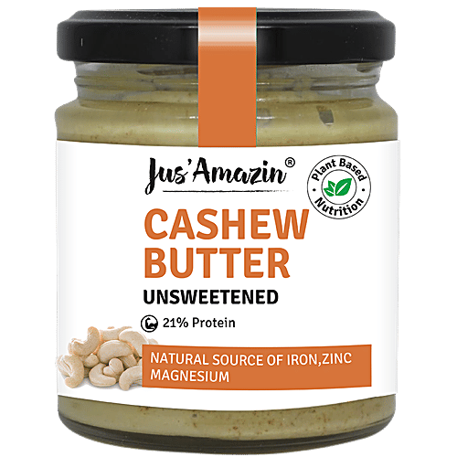 Jus Amazin Cashew Butter - Unsweetened, 200 g  