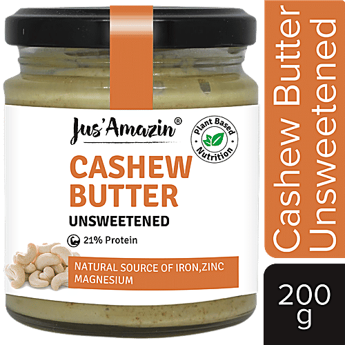 Jus Amazin Cashew Butter - Unsweetened, 200 g  