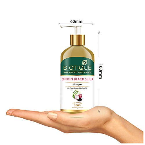 BIOTIQUE Advanced Organics Onion Black Seed Shampoo, 300 ml  Farm Fresh 100% Botanical Extracts