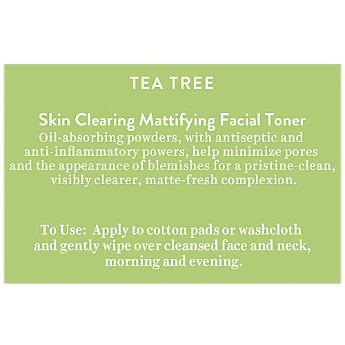 BIOTIQUE Skin Clearing Mattifying Facial Toner - Tea Tree, For Normal to Oily Skin, 100% Botanical Extracts, Farm Fresh, 120 ml  100% Botanical Extracts, Farm Fresh
