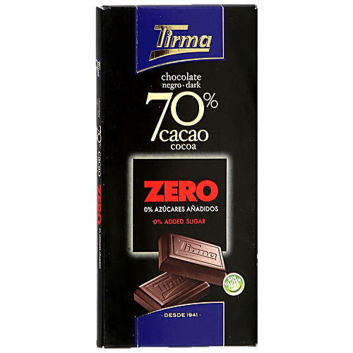 Tirma Ambrosia Zero Dark Chocolate 70% Cocoa 301g | Cocoa Cream Filled Wafers Without Added Sugars | Suitable For Diabetics And Keto Diet | 14 Units