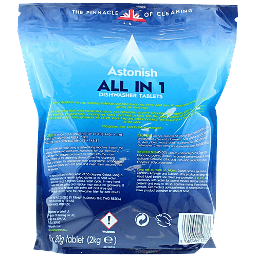 Buy Astonish Dishwasher Tablets All In 1, Builtin Rinse Aid & Salt Action Online at Best