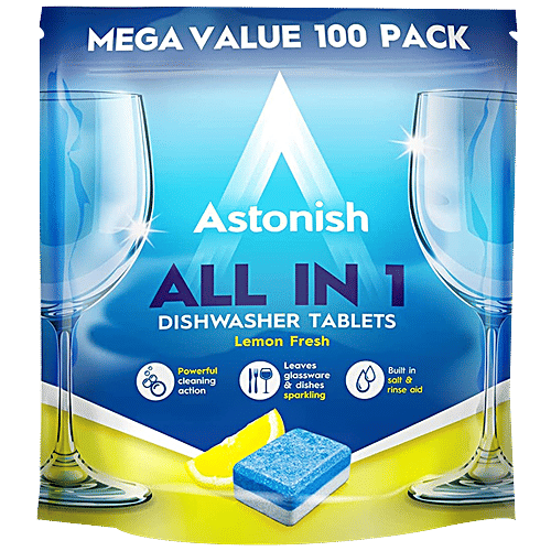 Buy Astonish Dishwasher Tablets All In 1, Builtin Rinse Aid & Salt Action Online at Best