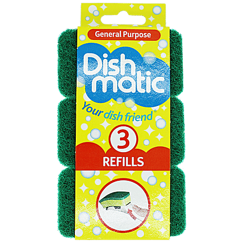 Dishmatic General Purpose Refill for Dish Wand, 3 pcs  