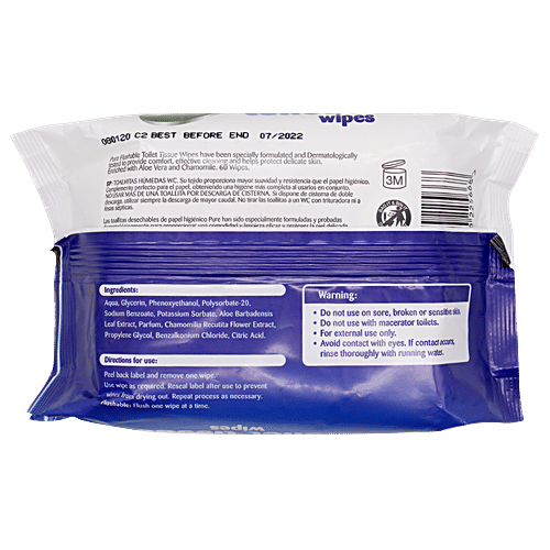 Buy Pure Wipes Flushable Toilet Wipes Imported Online at Best Price