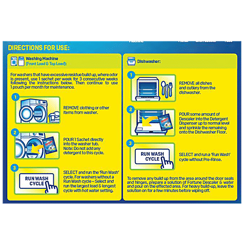 Fortune Cleaners Multi Appliance Descaler - Cleans, Descales, Sanitizes and Deodorizes, 100 g  Cleans
 Descales
 Sanitises
 Deodorises