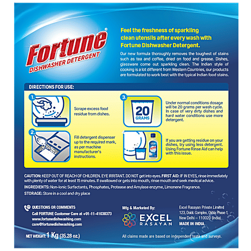 Buy Fortune Dishwasher Detergent Online at Best Price of Rs 230 bigbasket