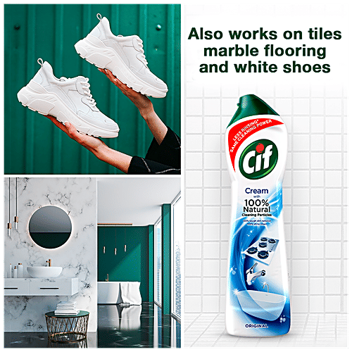 Cif Cleaners Ocean Cream Multipurpose Surface Cleaner - Original, For Tough Stains, Refreshing Scent, 500 ml  