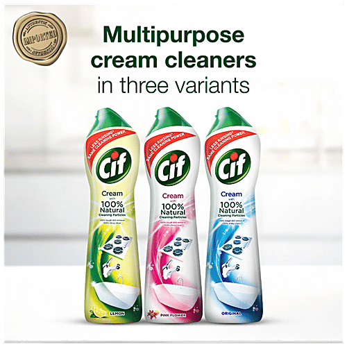 Cif Cleaners Ocean Cream Multipurpose Surface Cleaner - Original, For Tough Stains, Refreshing Scent, 500 ml  