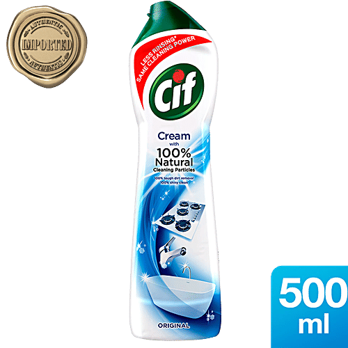 Cif Cleaners Ocean Cream Multipurpose Surface Cleaner - Original, For Tough Stains, Refreshing Scent, 500 ml  
