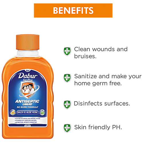 Dabur Sanitize - Antiseptic Liquid, 525 ml  