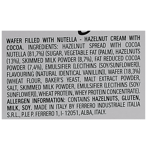 Ferrero Nutella B-Ready, 132 g Carton 