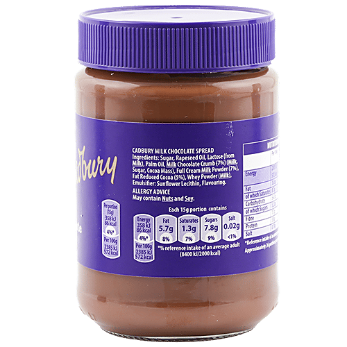 Cadbury Milk Chocolate Spread, 400 g Bottle 