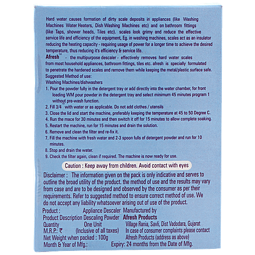 Buy Samsung Afresh Appliance Descaler Online at Best Price of Rs 199