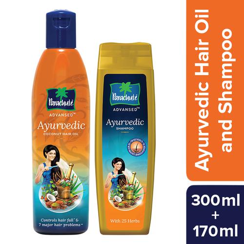 Buy Parachute Advansed Advansed Ayurvedic Hair Oil & Parachute Advansed  Ayurvedic Shampoo Online at Best Price of Rs 350 - bigbasket