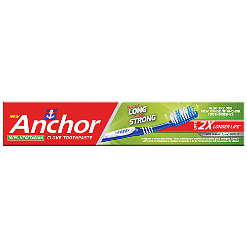Anchor Clove Power Toothpaste - 100% Vegetarian, For Healthy Gums & Stronger Teeth, 175 g (Get Toothbrush Free)