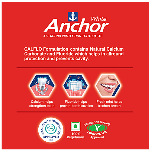 Anchor White All Round Protection, 4 pcs (2x200 g Toothpaste + Tongue Cleaner + Premium Toothbrush) 